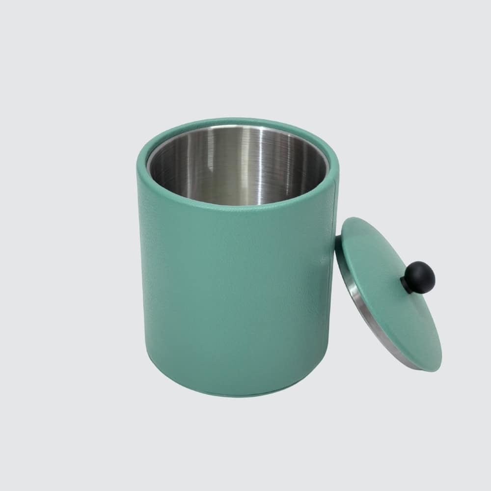 Example of customized turquoise green hotel ice bucket
