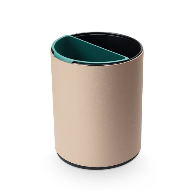 SUMO hotel waste bin warm beige faux leather
