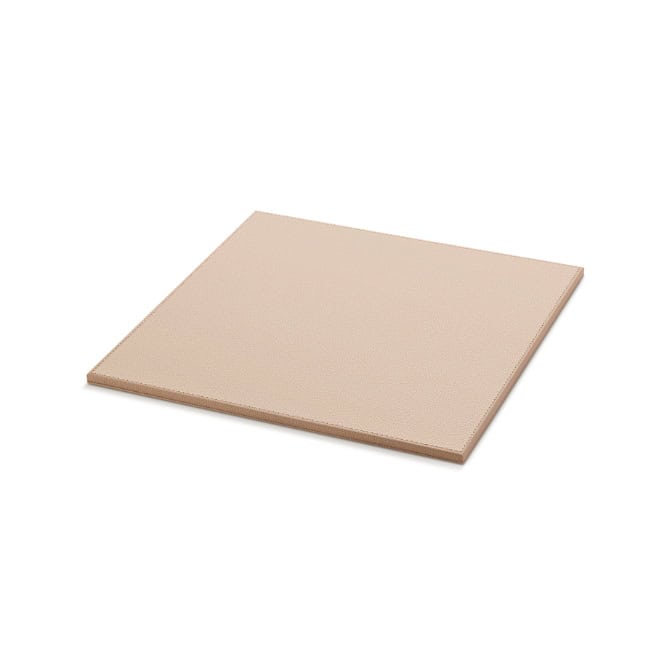 Hotel desk blotter in warm beige faux leather by B-TRAY